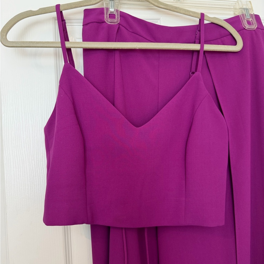 Lulu’s Out Tonight Magenta Two-Piece Jumpsuit Size M - Picture 5 of 8